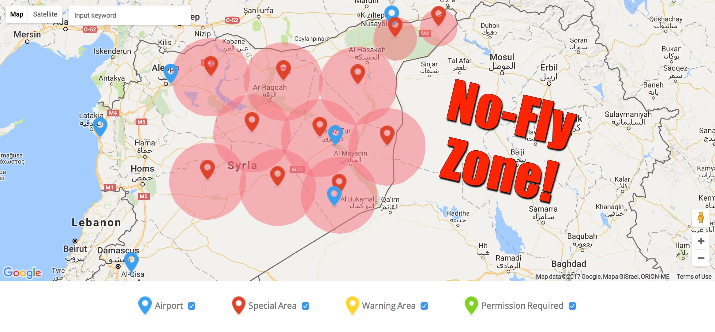 spørgeskema Udfordring Onset DJI quietly adds large parts of Syria and Iraq to its no-fly zone for drones