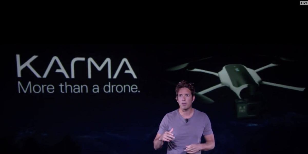 Nick Woodman GoPro Karma Drone with Follow Me and Look Up feature