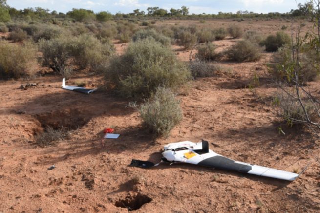 Daniel Parfitt’s crashed $80,000 drone after an attack by a wedge-tailed eagle. Photo: Tom Law