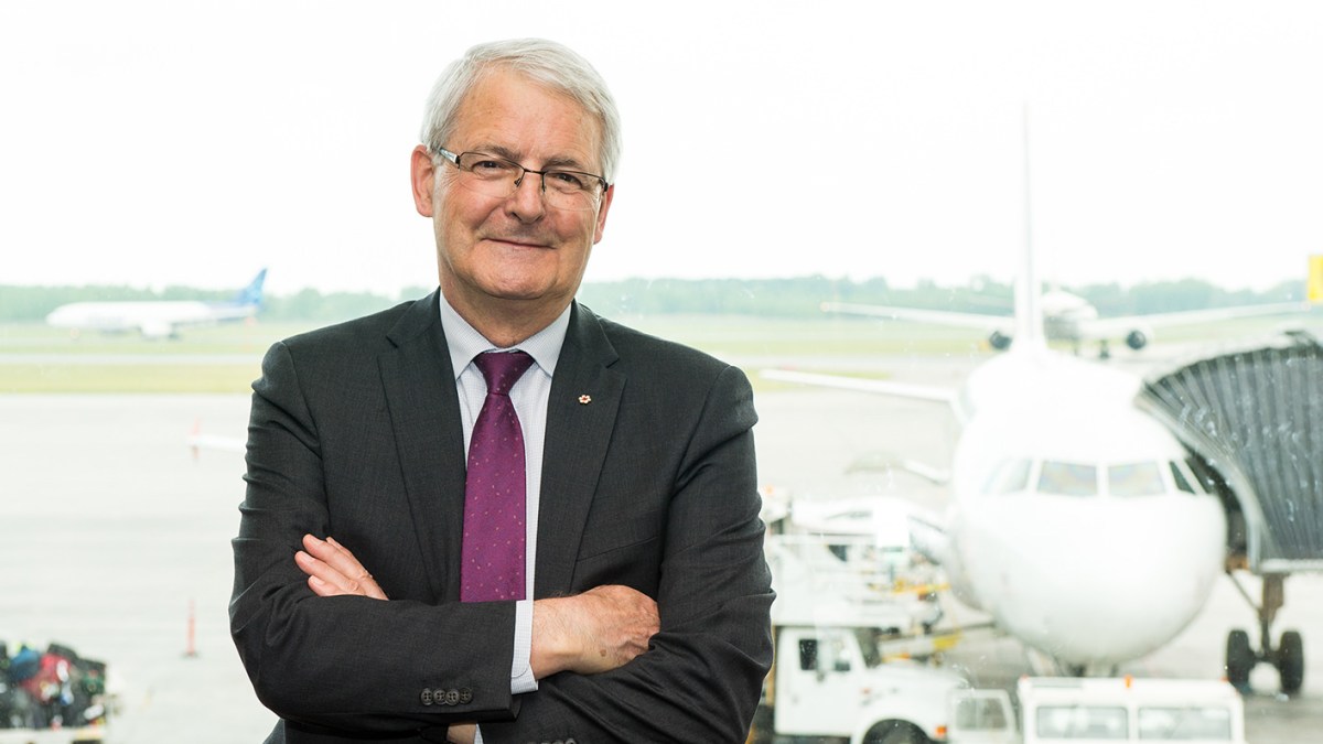Drone hits passenger plane above Quebec City airport in Canada. The Honourable Marc Garneau, federal Minister of Transport (photo: Alain Denis)