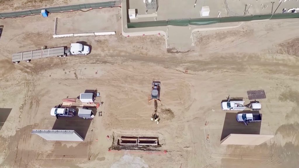 Drone video shows Border Wall Prototypes in Otay Mesa, San Diego, CA