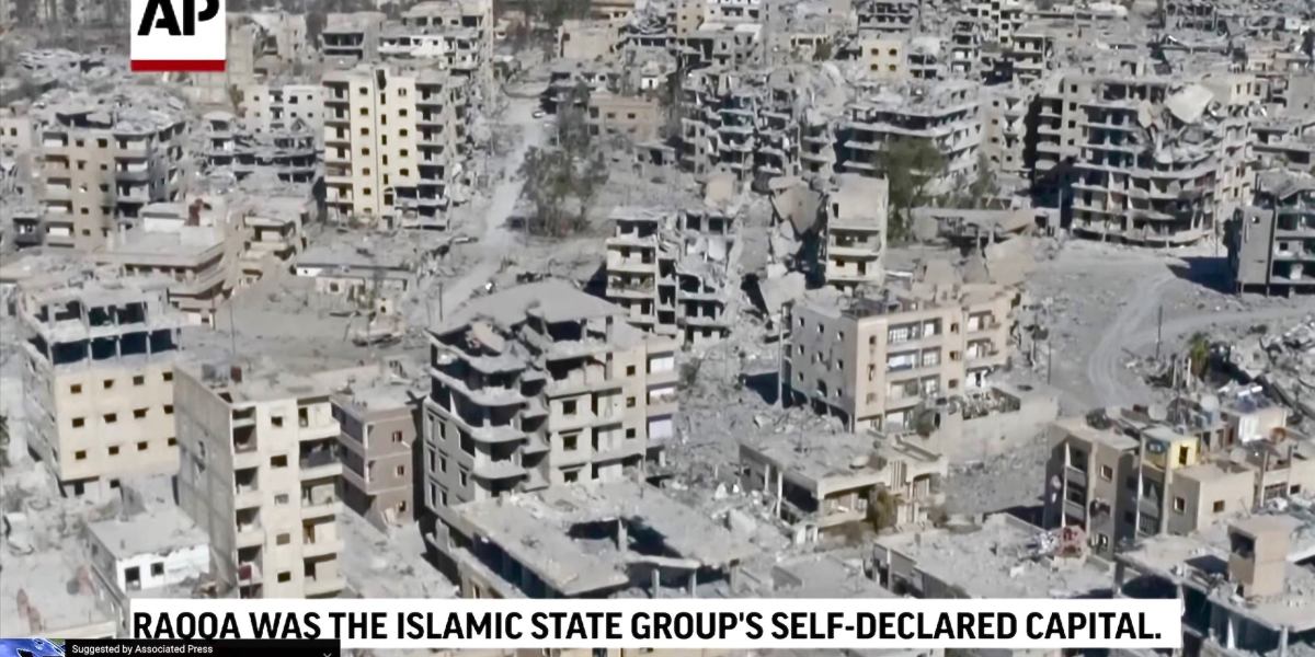 Drone video shows utter destruction of Raqqa, Syria