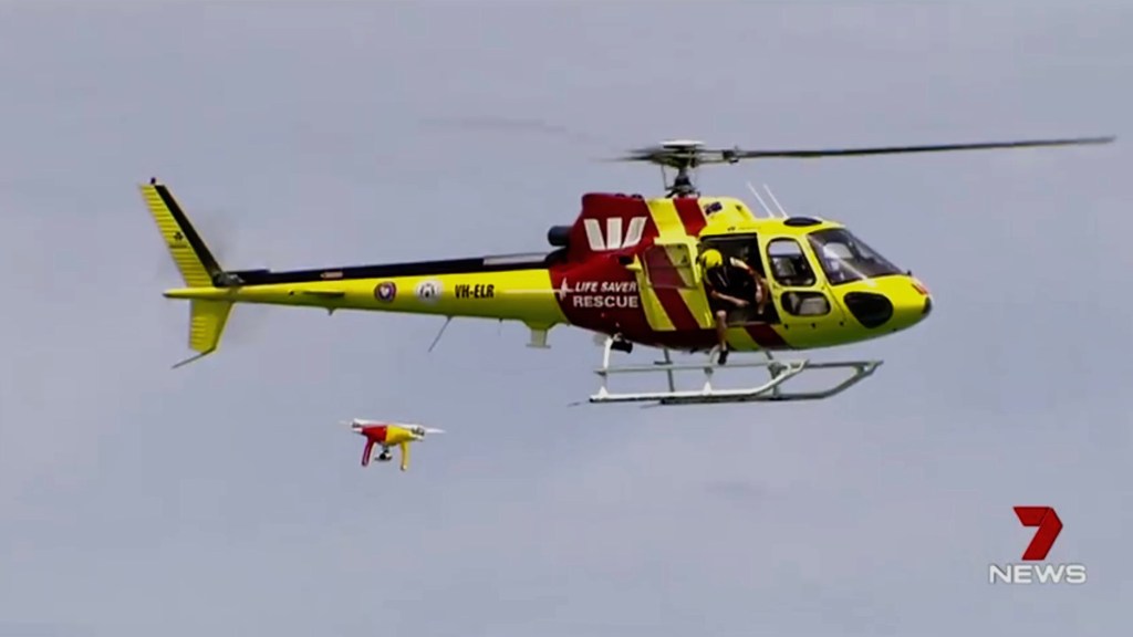 Drones to the rescue at beaches in Perth, Australia