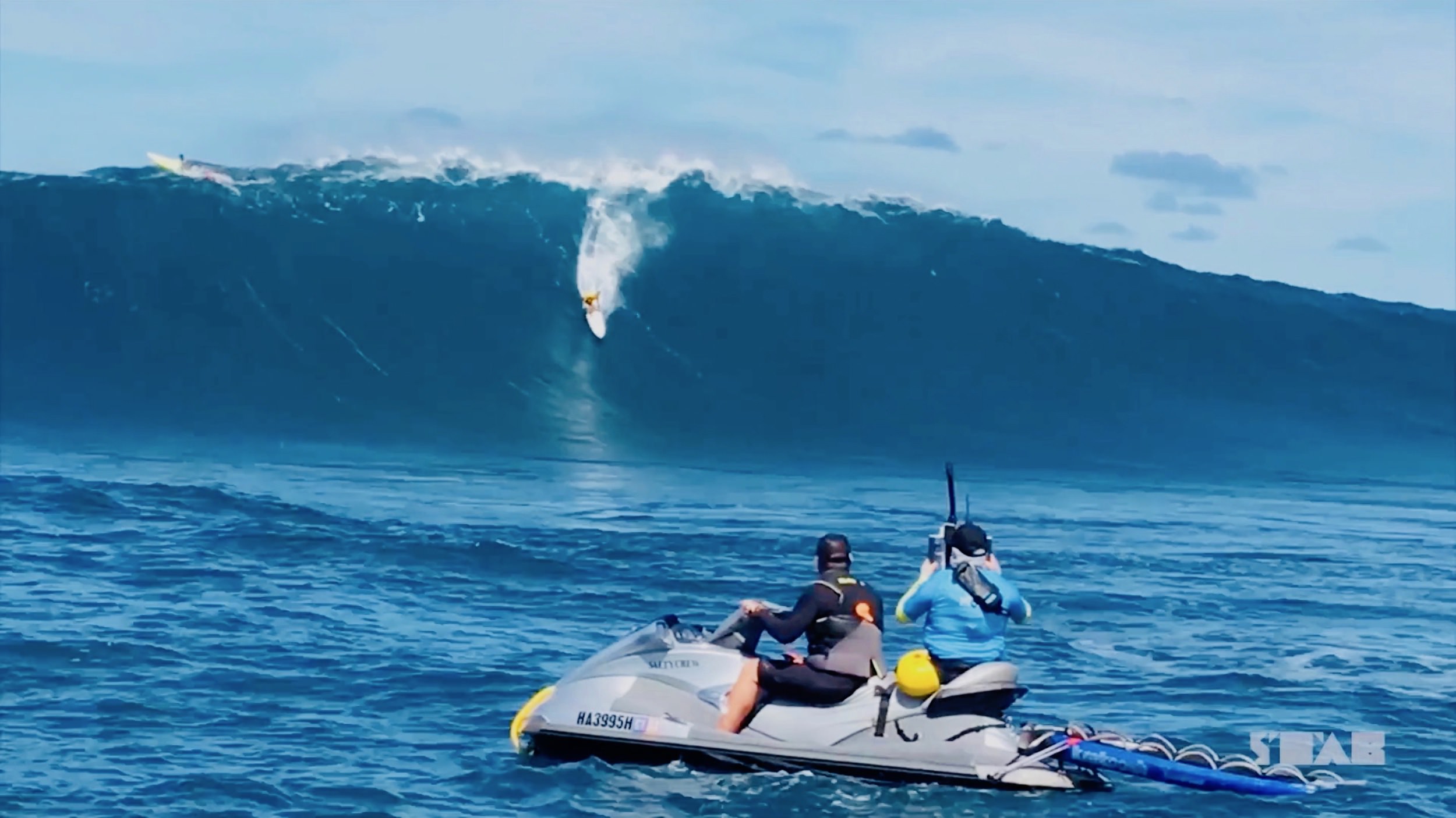 Helicopter blows unauthorized drone out of the sky at Jaws surf event