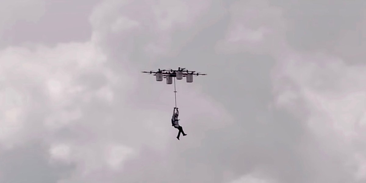 Skydiving from a drone, seriously?