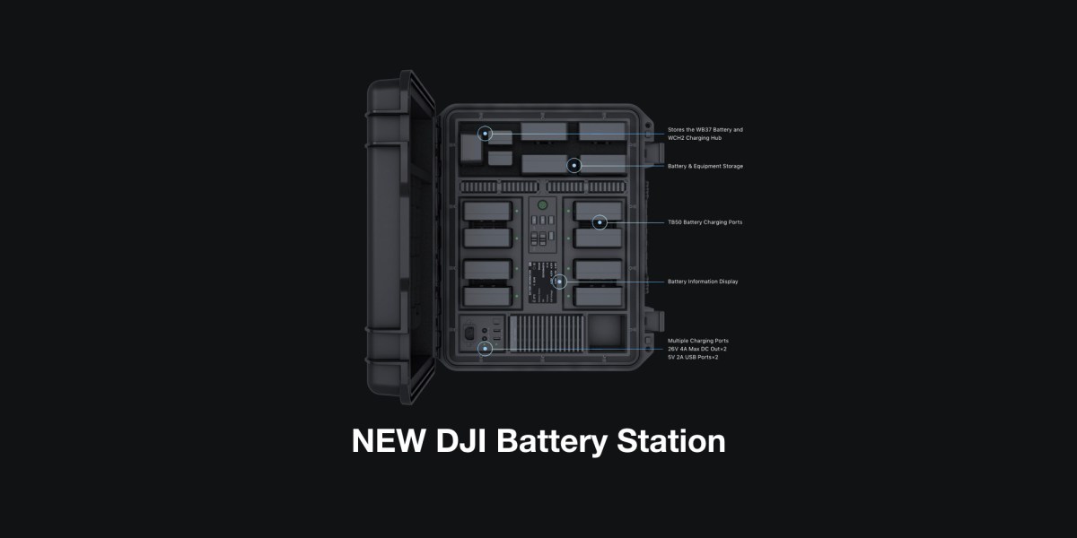 DJI introduces new DJI Battery Station for professional filmmakers
