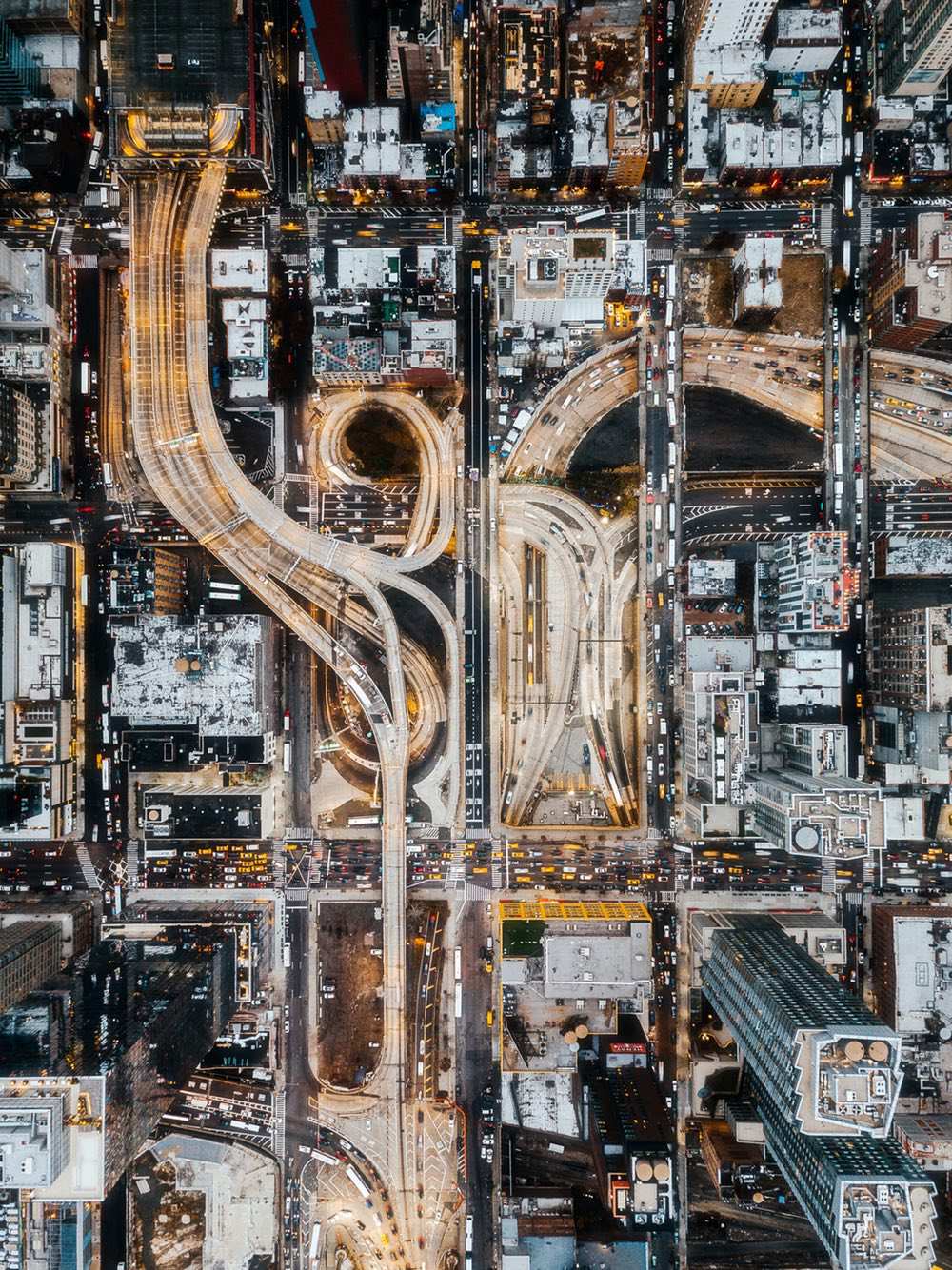 Port Authority Bus Terminal - Amazing drone photos of New York City looking straight down 0005
