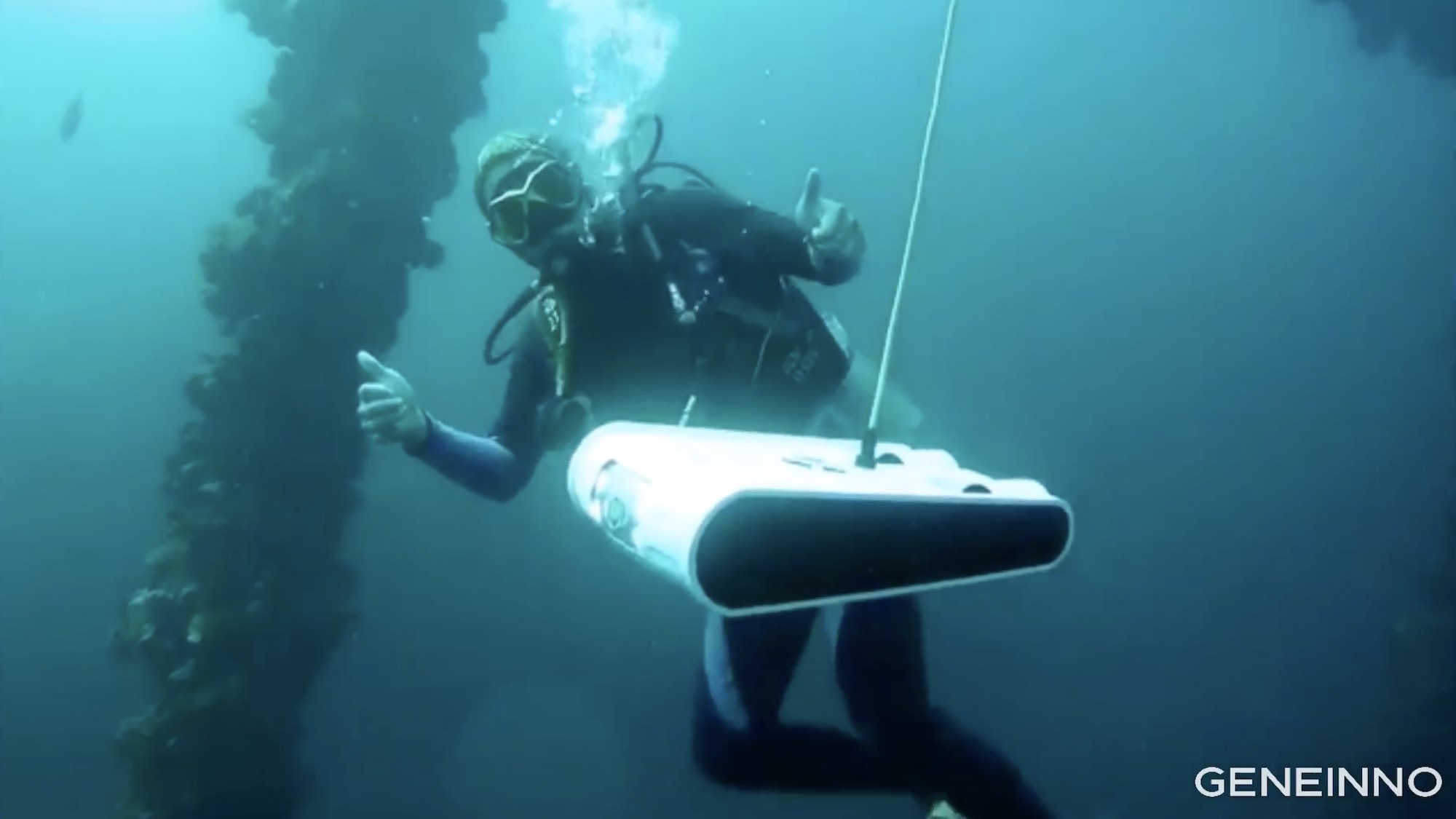 Geneinno's Poseidon 1 underwater drone camera at CES2018