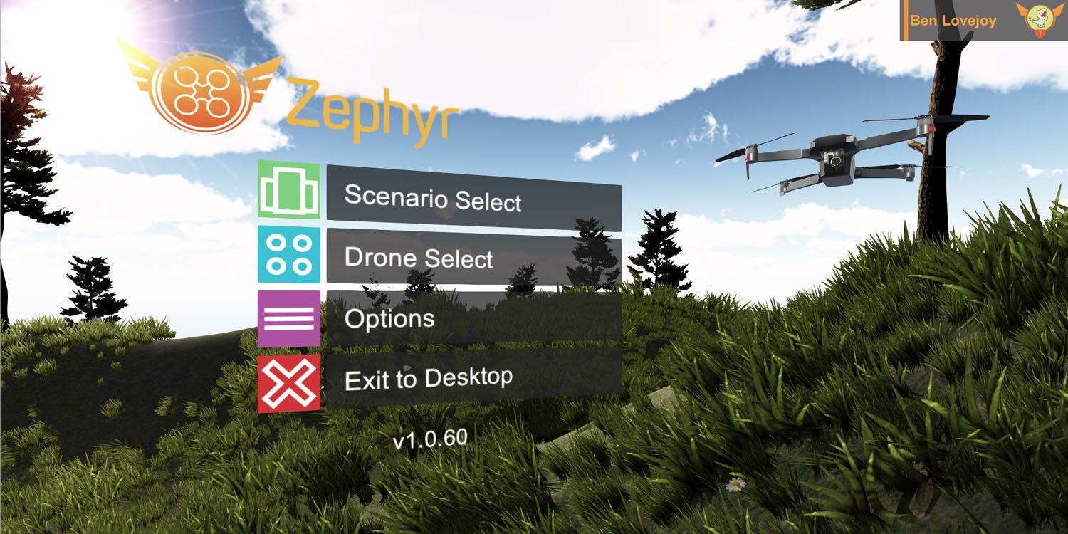 Zephyr's drone simulator is a great pricey to improve your flying skills