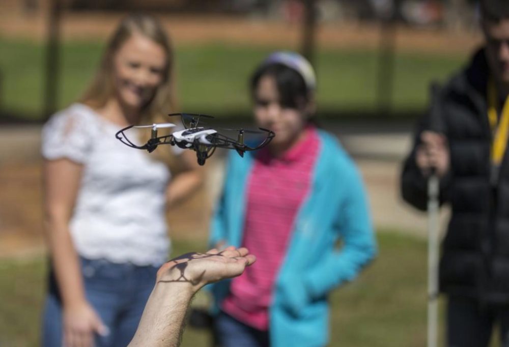 Apple helps visually impaired students write code and fly Parrot drones