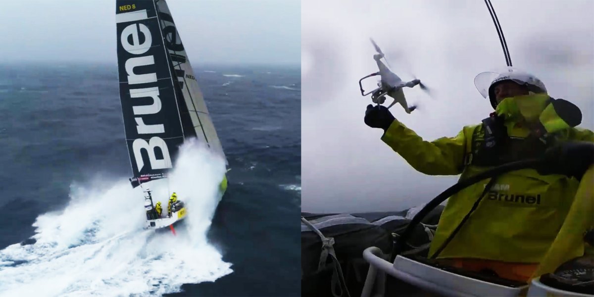 Genoplive sløring slå Spectacular drone footage and landing during the record-breaking 9th Leg of  the Volvo Ocean Race