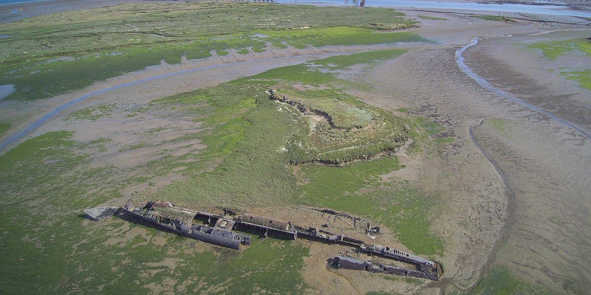 Check out these drone photos of an U-boat shipwreck in England