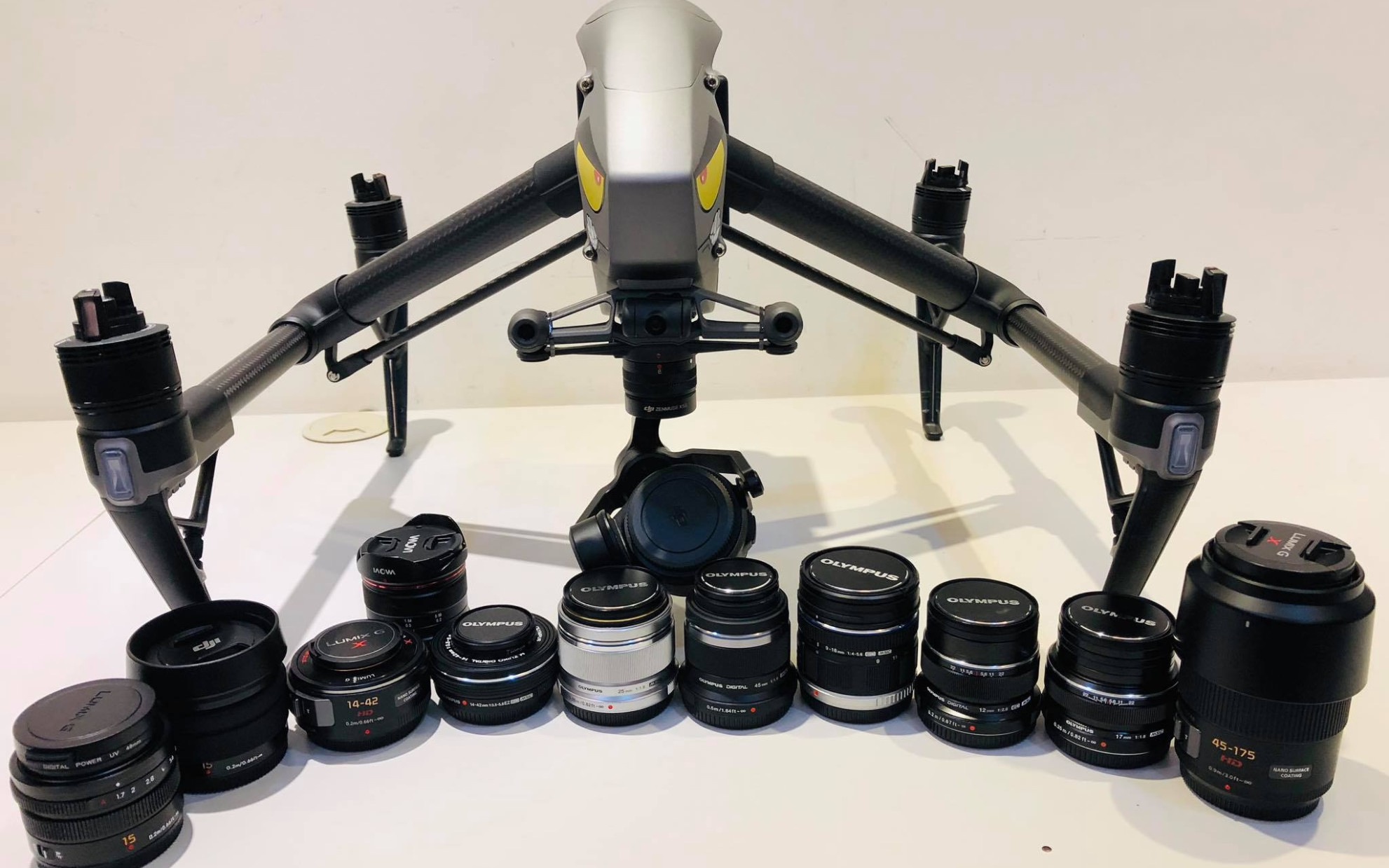 DJI Inspire 2 with all Zenmuse X5s 