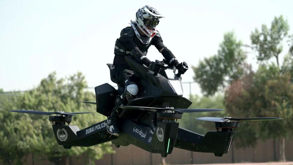 Hoversurf Hoverbike in air