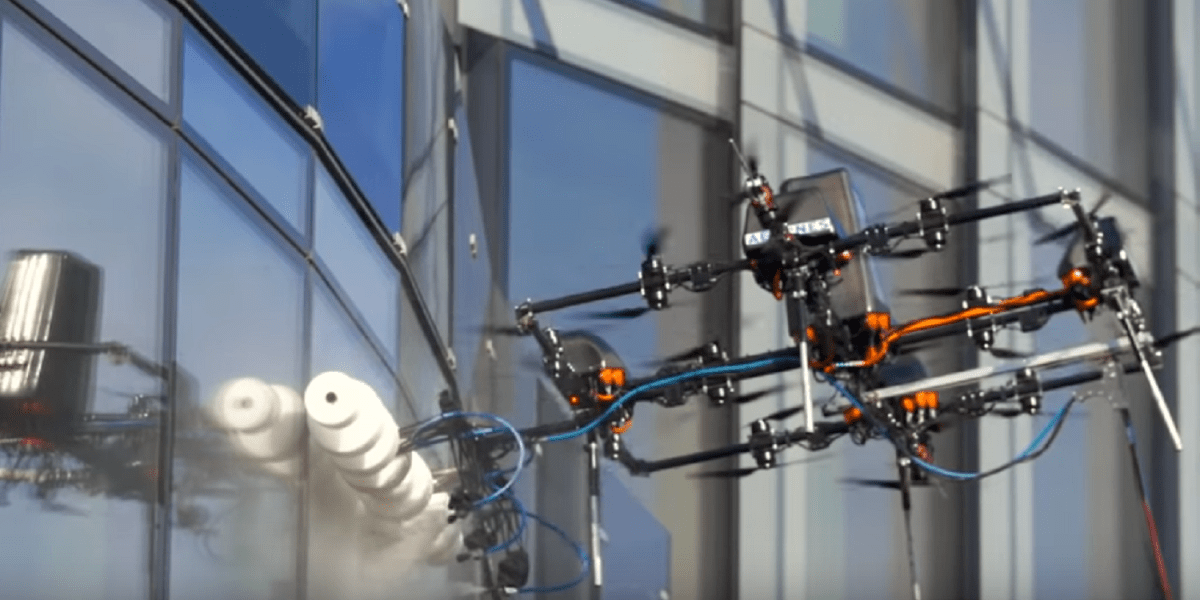 aerones window washing drone