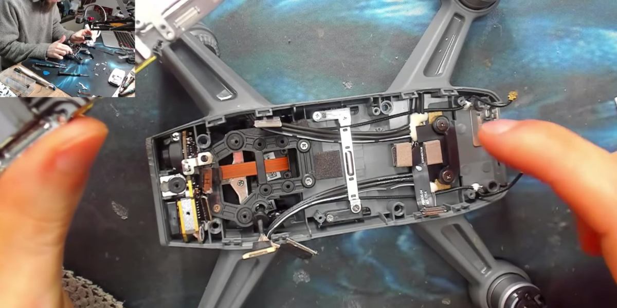 Full DJI Spark transplant of its internal components to new body shell