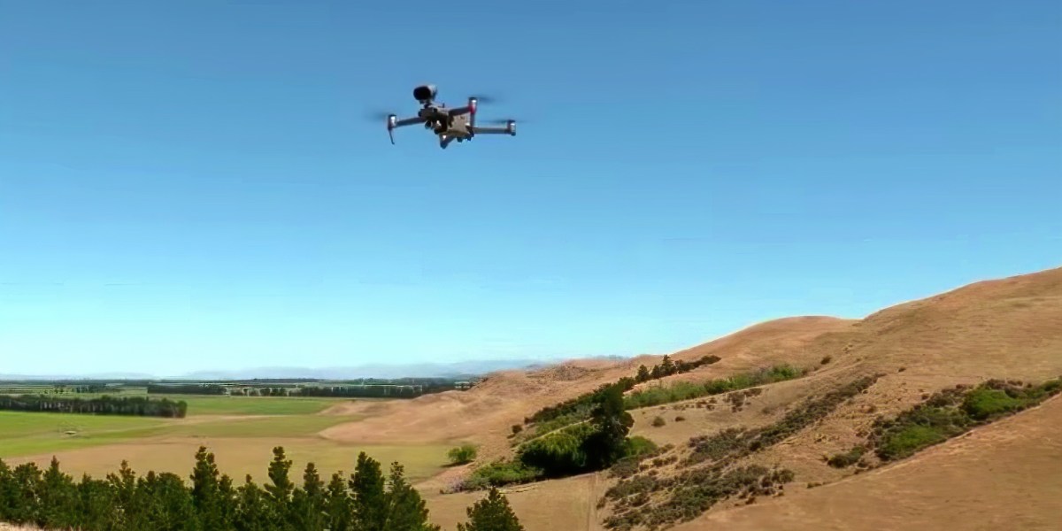 Herding sheep with a drone that barks like a dog