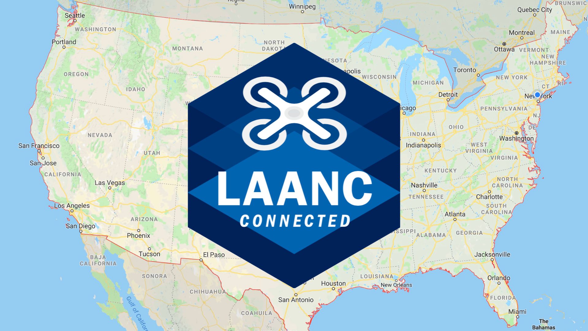 LAANC Федерального управления гражданской авиации (FAA) предлагает мгновенное одобрение ночных полетов для коммерческих пилотов дронов по Части 107