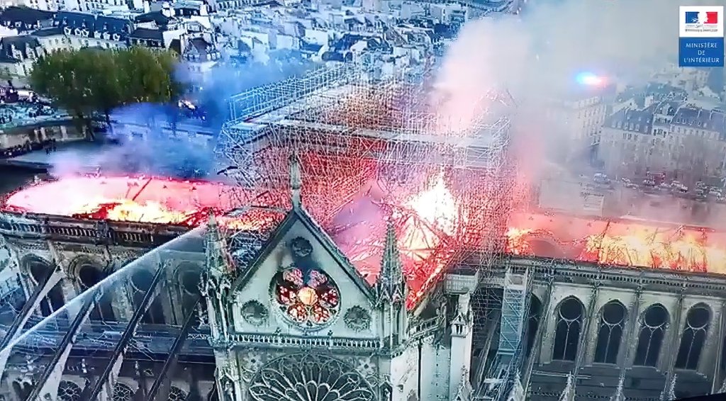 DJI drones helped firefighters to put out Notre Dame inferno