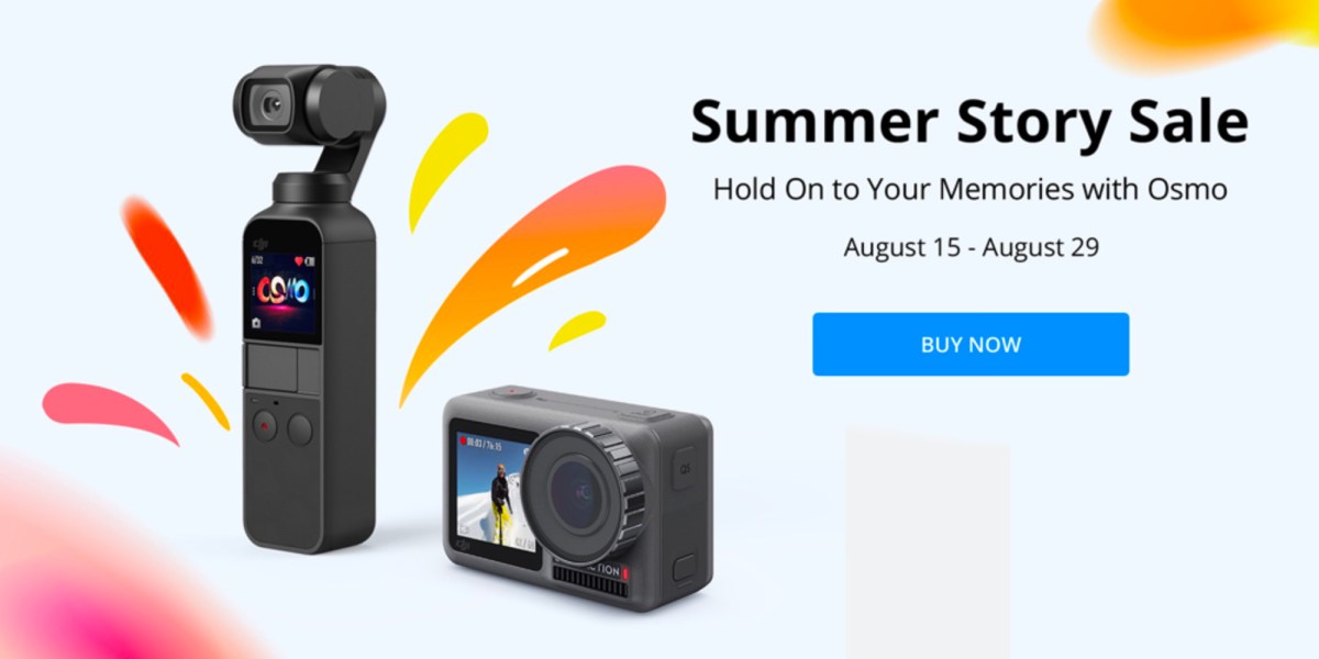 DJI Summer Story Sale Promotion on DJI Osmo Pocket and Osmo Action
