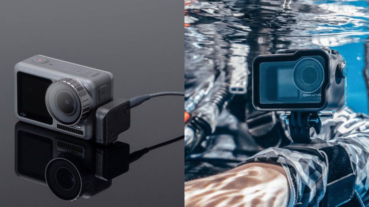 DJI Osmo Action audio adapter underwater housing