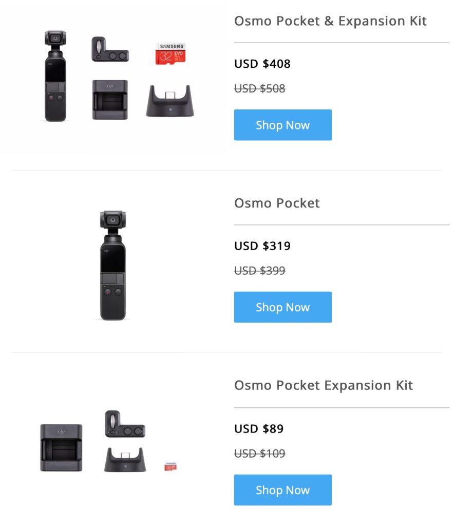 DJI Osmo Pocket discounted to $319 until September 23rd