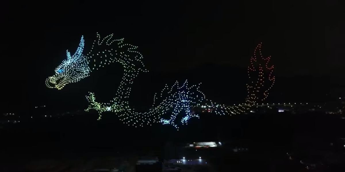 Drone light shows in China are showing what is possible