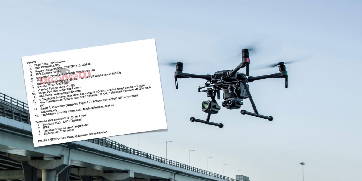 DJI Matrice 300 (M300) specifications and Zenmuse H20 hybrid thermal camera