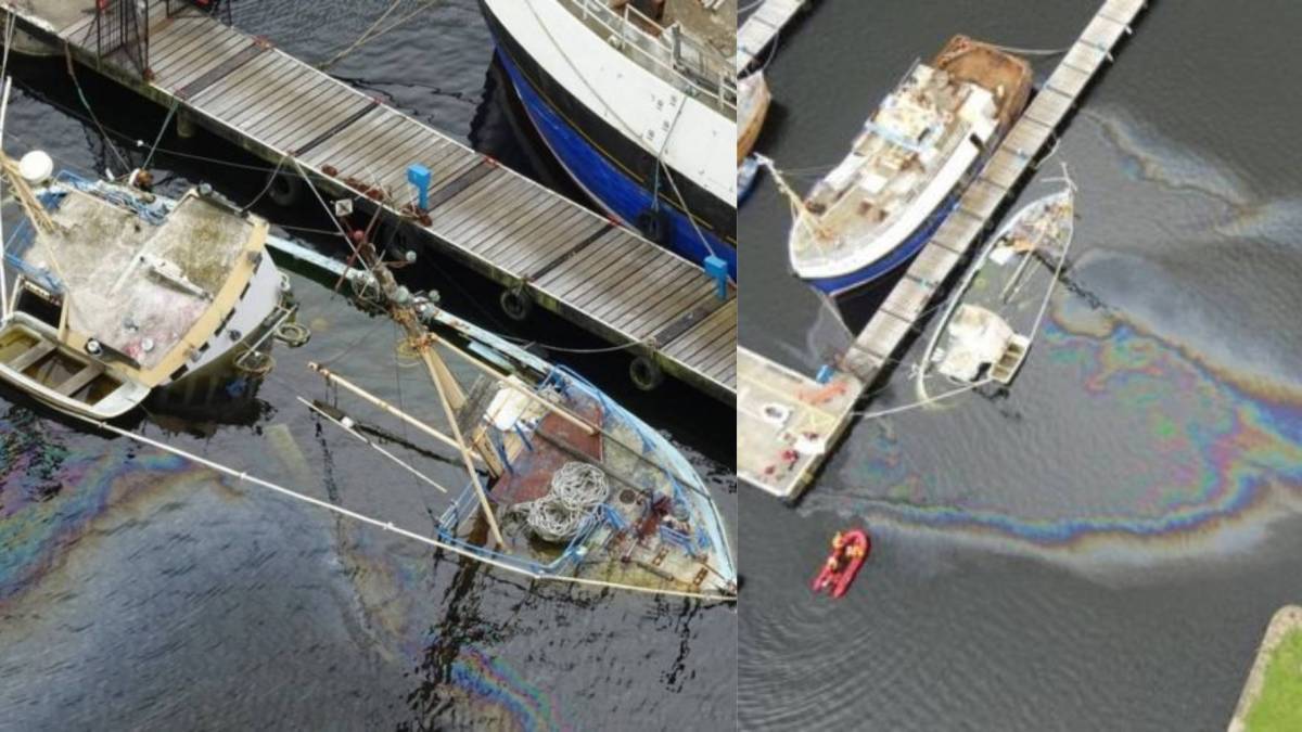 Drone sinking boat fuel