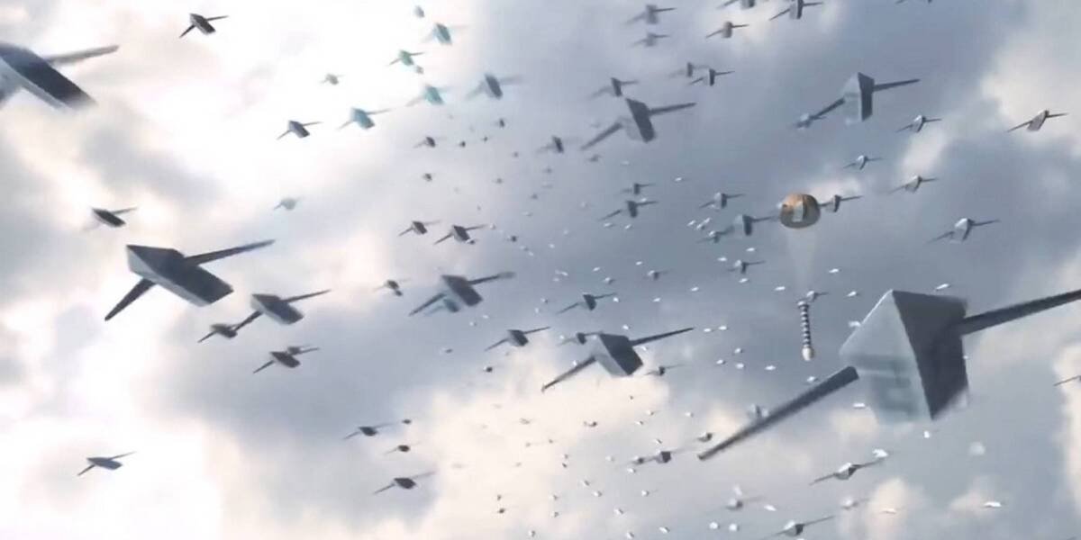 DARPA drone swarms