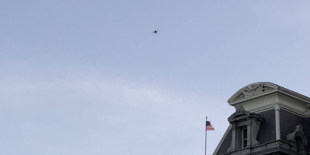 Drone spotted over the EEOB building in Washington yesterday