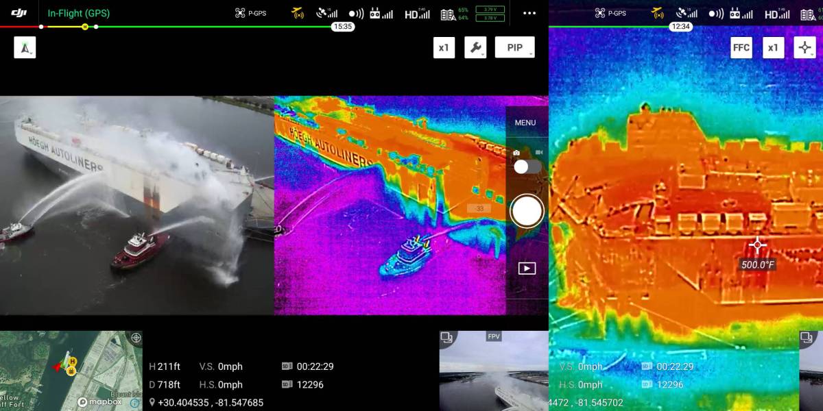 drone thermal camera fire