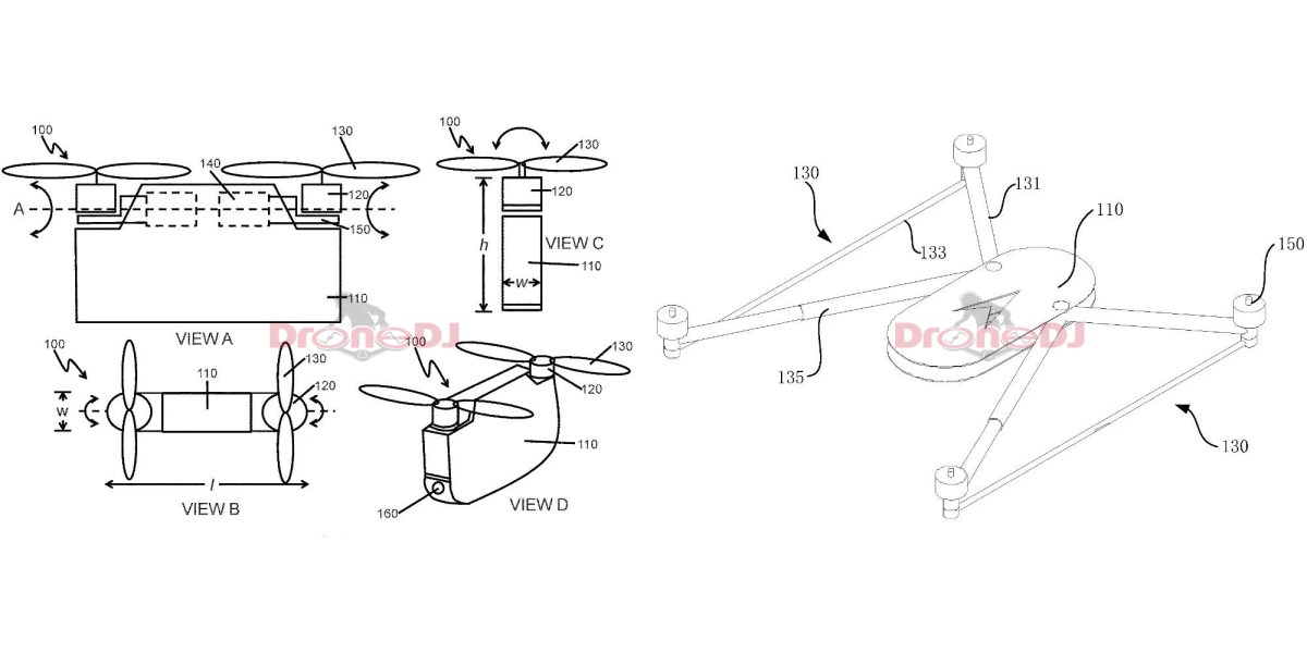 DJI bi-copter drone patents1
