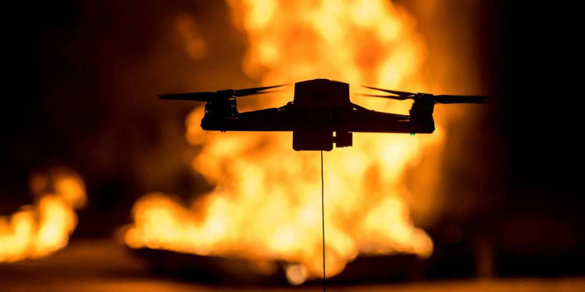 drone home protection wildfire