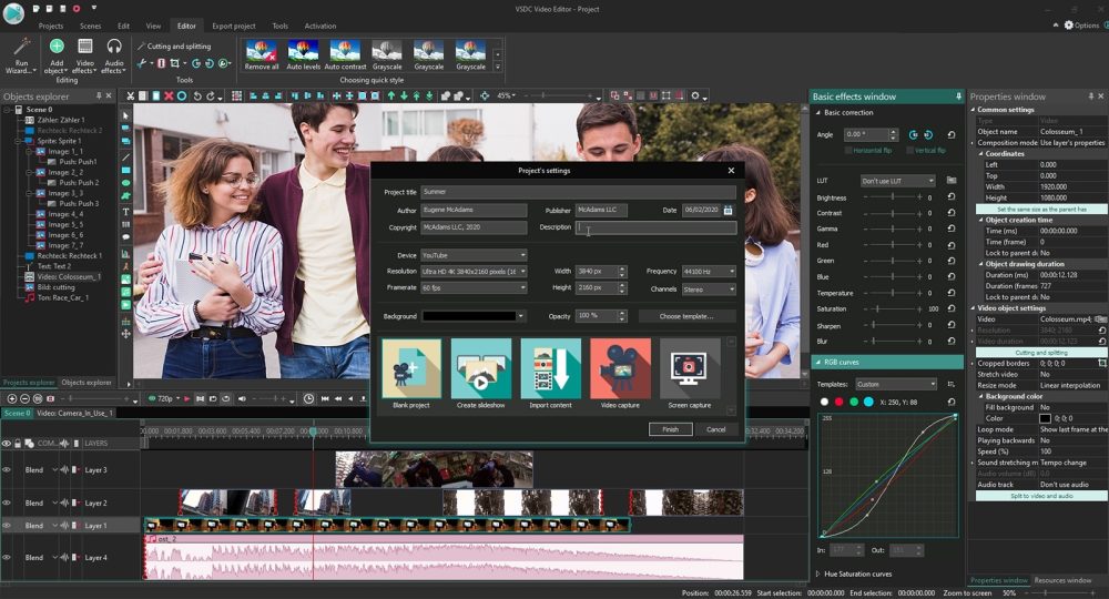 VSDC Free Video Editor Chroma key Video editing software, Film