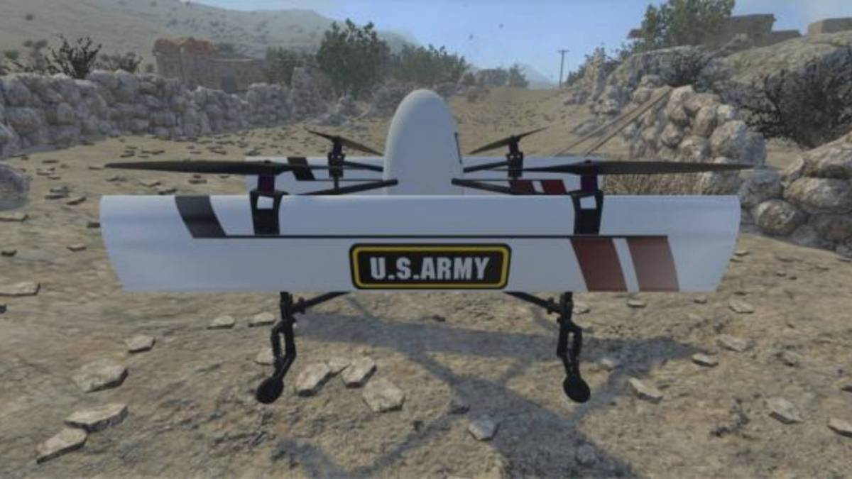 U.S. Army VTOL drones flight