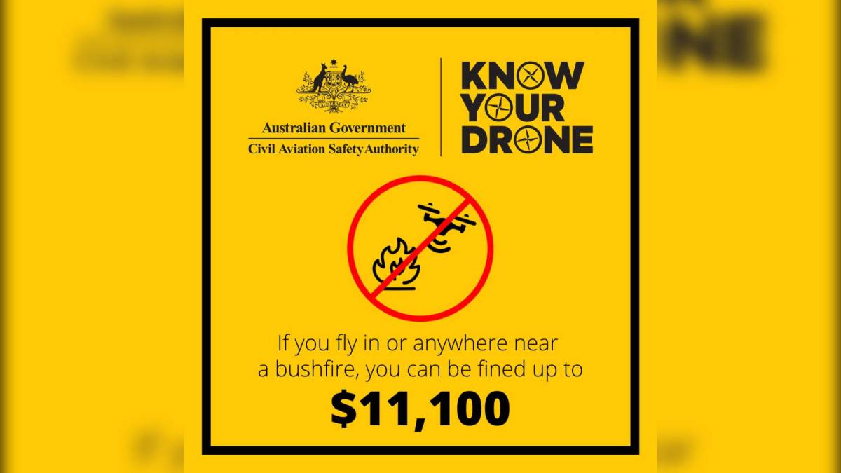 Don't fly drone bushfires