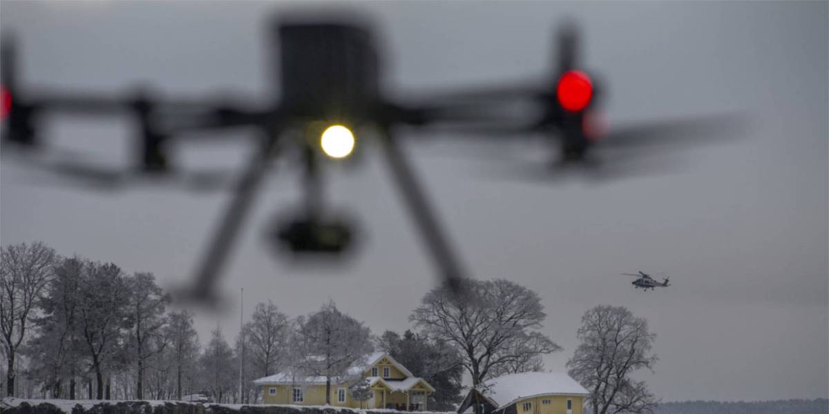 Norwegian landslide drone operation