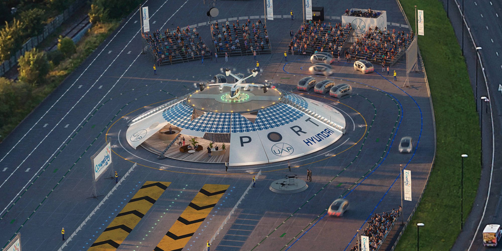 Urban-Air Port открывает первый функциональный вертипорт для eVTOL, обслуживающий грузовые дроны и летающие такси