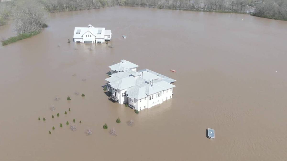 Drone video flooding Tennessee