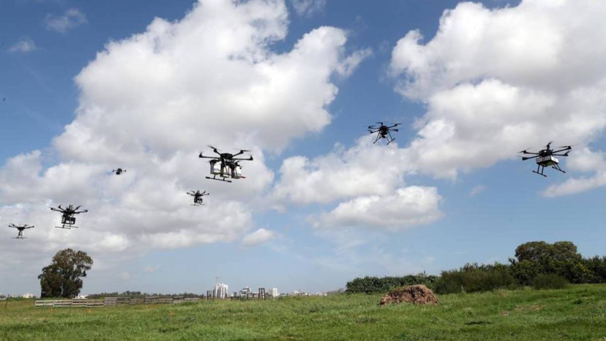Israel's delivery drones trial drone AI control