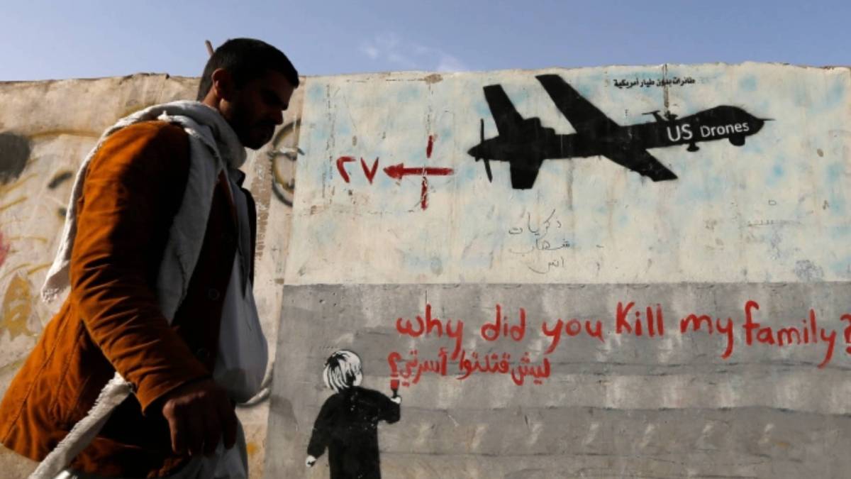 Yemeni men drone strikes