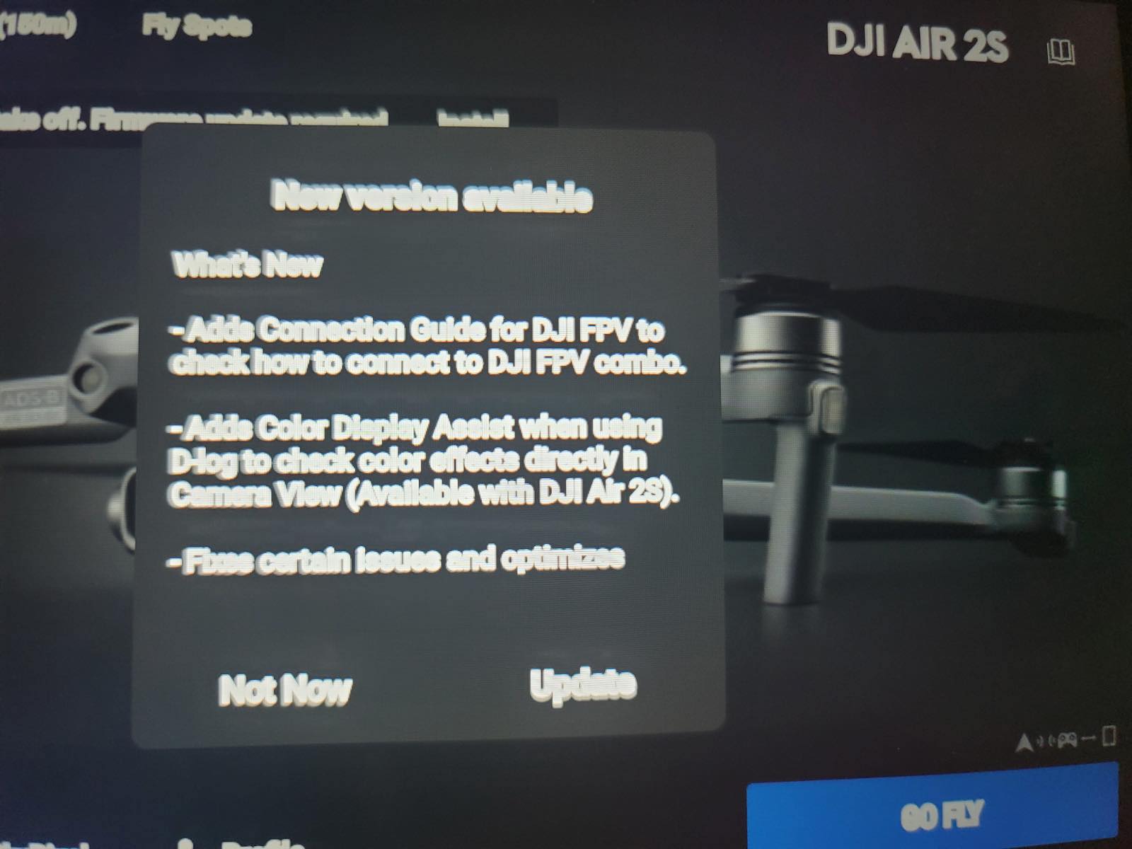 dji fly firmware update