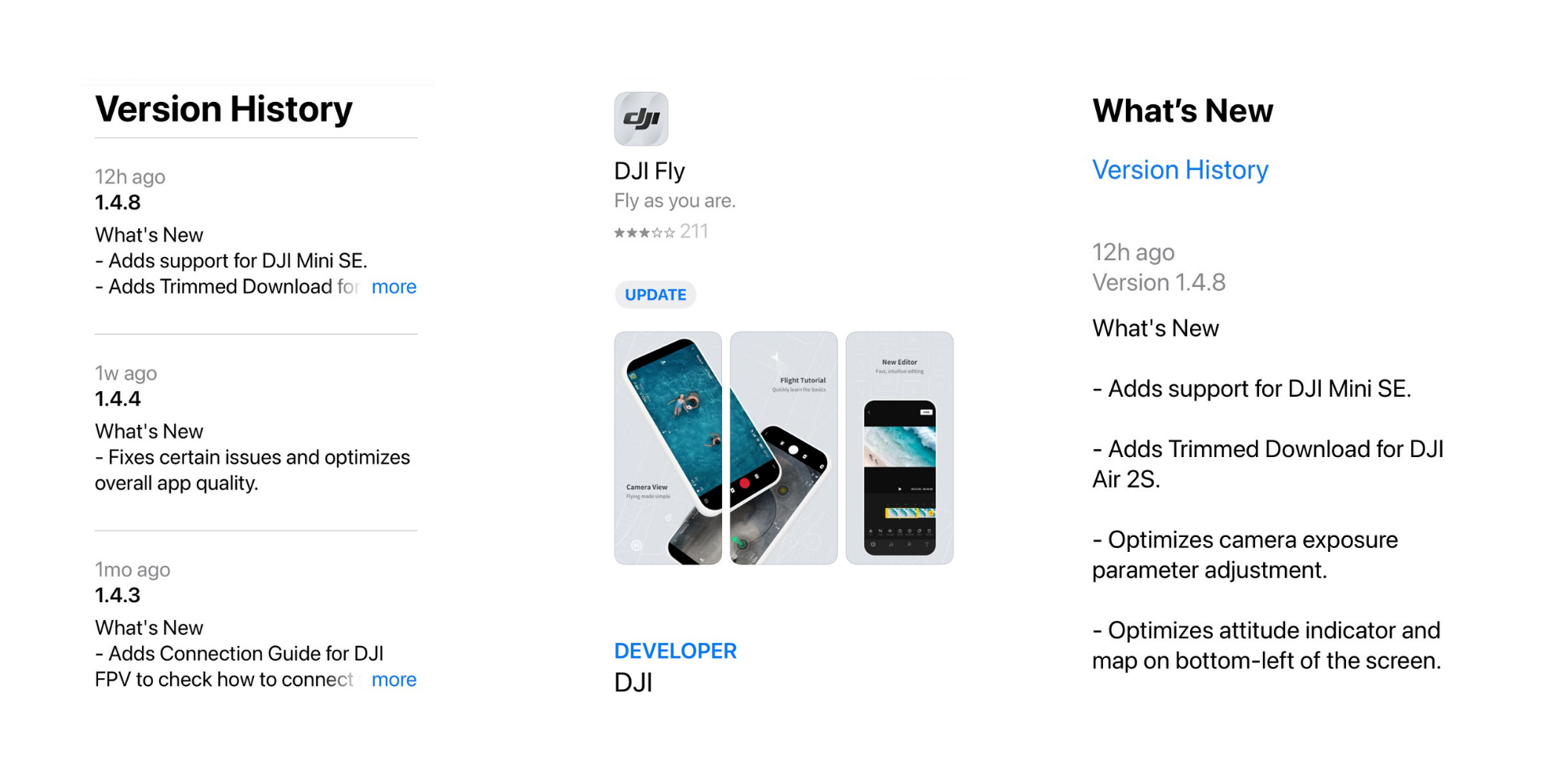 Flourish Vanære trofast New DJI FLY app update offers MINI SE support and more - DroneDJ