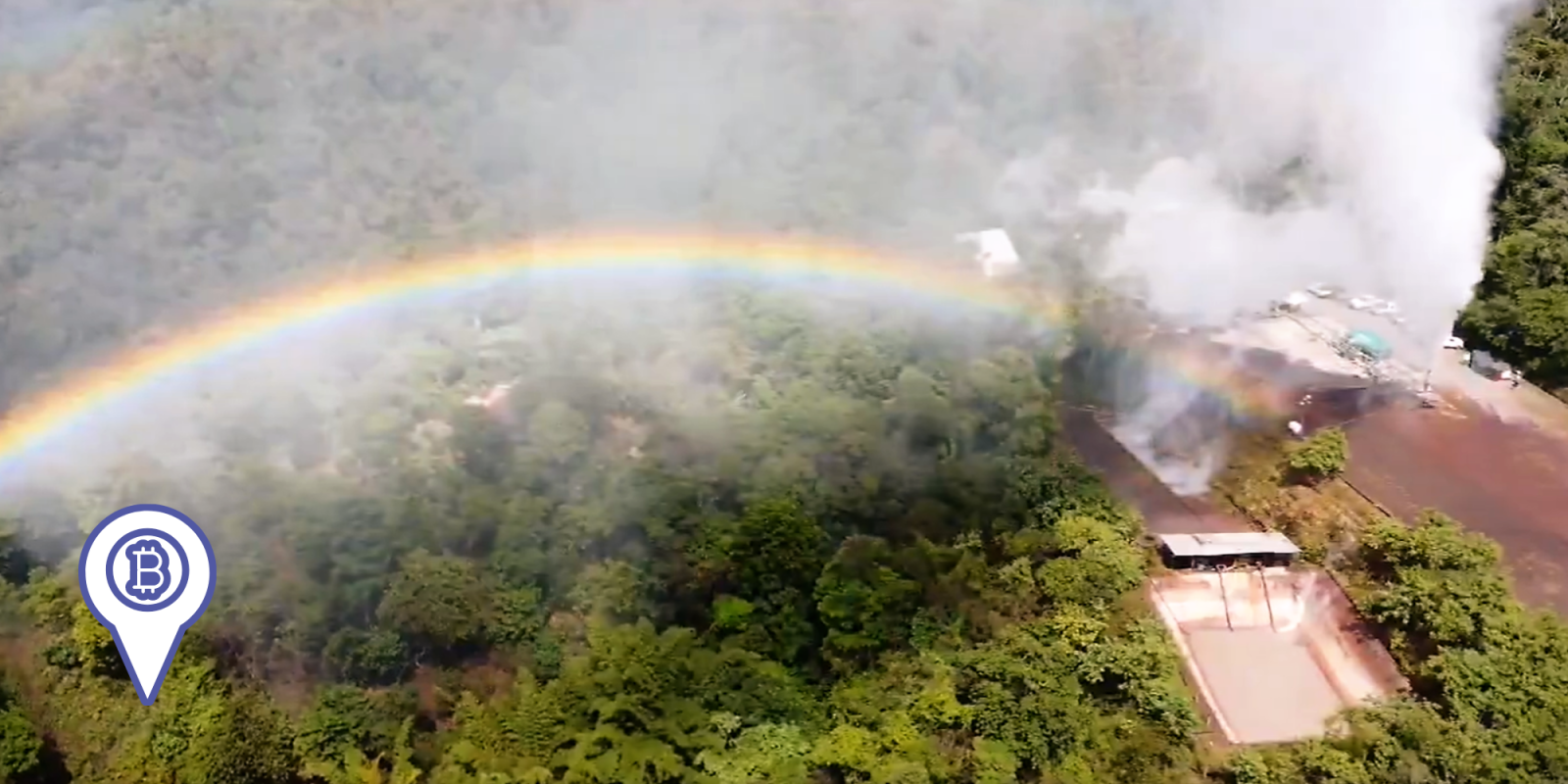 Drone video of El Salvador's volcano-powered Bitcoin ...