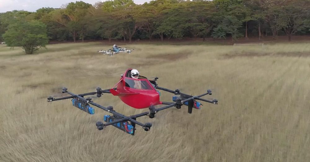 In a world-first, two guys compete in flying racing cars [video]