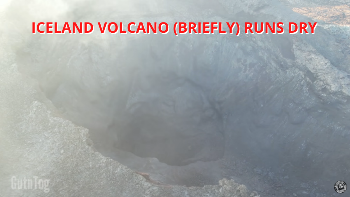 Drone videos Iceland volcano no lava
