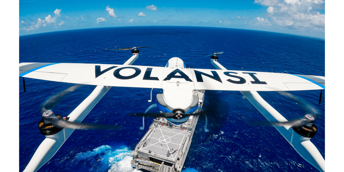 Volansi ship to ship drone delivery