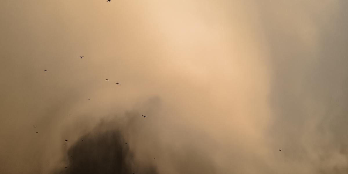 drone video dust cloud