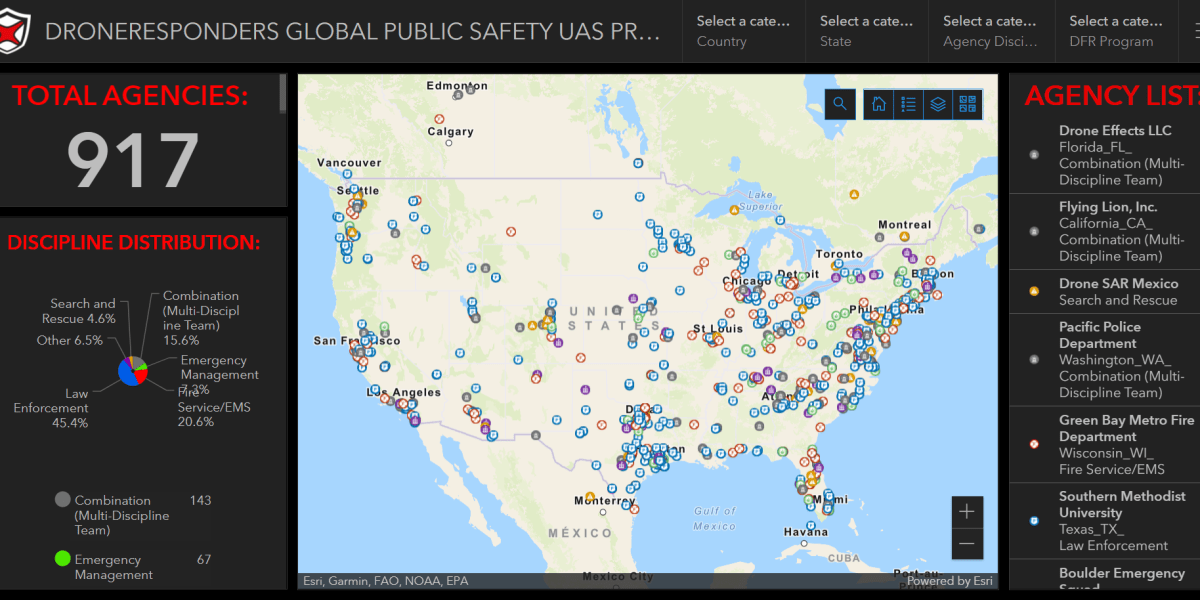 public safety drone map